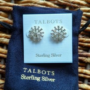 Talbot's sterling silver snowflake earrings